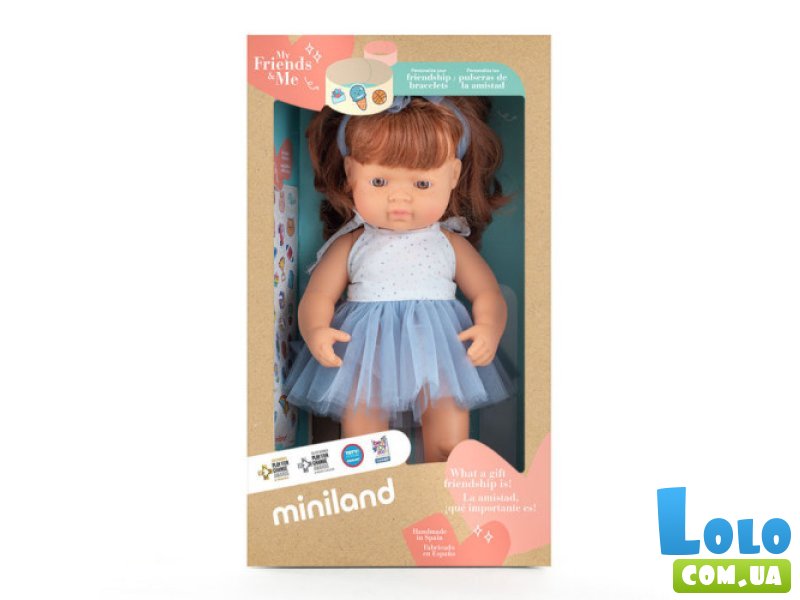 Кукла девочка рыжая в одежде, Miniland Educational