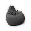 Кресло-груша рогожка серый, KatyPuf (L 100x75)