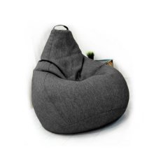 Кресло-груша рогожка серый, KatyPuf (XXL 140x100)