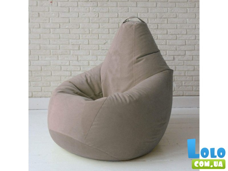 Кресло-груша велюр бежевый, KatyPuf (XL 125x90)