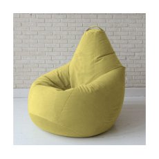 Кресло-груша велюр желтый, KatyPuf (XL 125x90)
