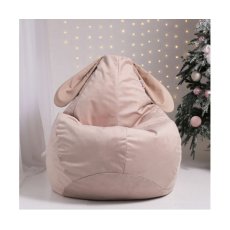 Кресло-груша велюр Зайка пудра, KatyPuf (XXL 140x100)