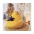 Кресло-груша велюр Зайка желтая, KatyPuf (XL 125x90)