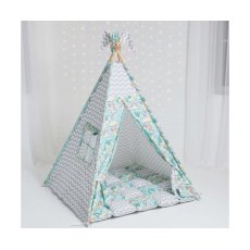 Вигвам Единорожки бирюза + система антискладывания, KatyPuf