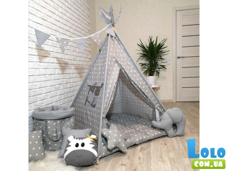 Вигвам Небо в звездах серое + система антискладывания, KatyPuf