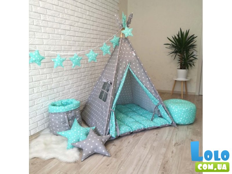 Вигвам Звезды на сером + система антискладывания, KatyPuf