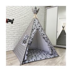 Вигвам стеганый серый Микки + система антискладывания, KatyPuf