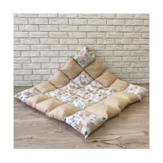 Объемный коврик для вигвама бежевые зверьки, KatyPuf