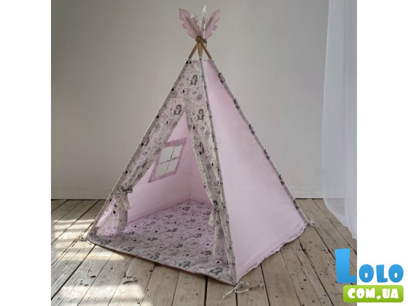 Вигвам Розовые зверьки + система антискладывания, KatyPuf