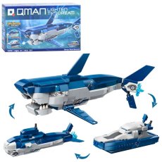 Конструктор 3 в 1 Акула, подлодка, патрульное судно, Qman (42113), 237 дет.