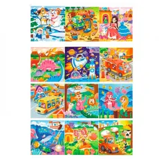 Деревянные пазлы, 49 эл. (в ассортименте)