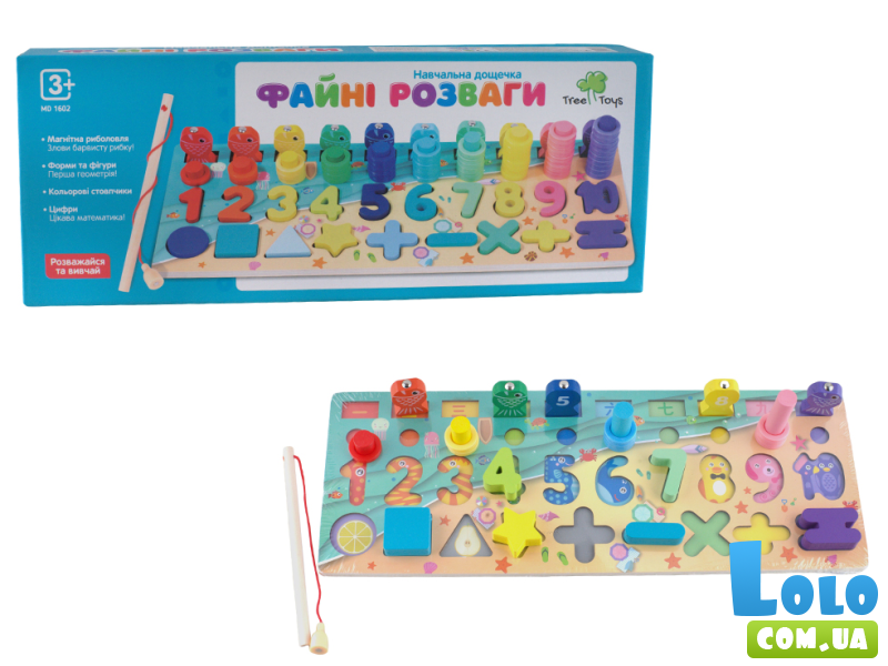 Деревянная доска-сортер Магнитная рыбалка. Домашние животные