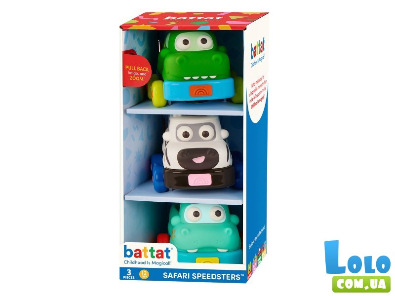 Игровой набор инерционных машинок Автопарк сафари, Battat Lite