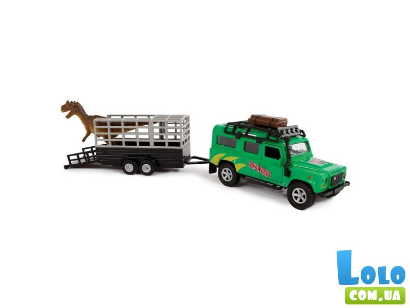 Машина Land Rover с прицепом и динозавром, TechnoDrive