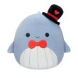Мягкая игрушка Синий кит Самир, Squishmallows, 30 см