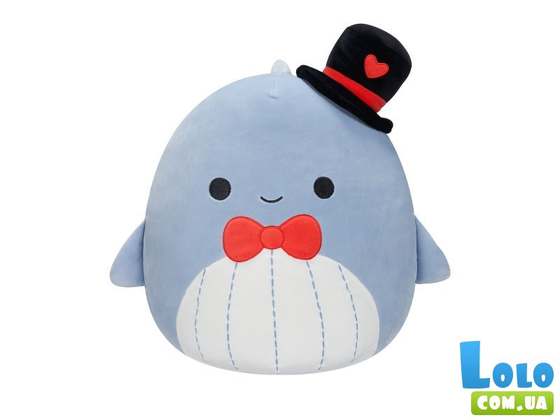 Мягкая игрушка Синий кит Самир, Squishmallows, 30 см