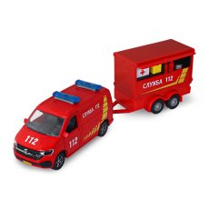 Игровой набор Volkswagen Служба 112 с прицепом, TechnoDrive