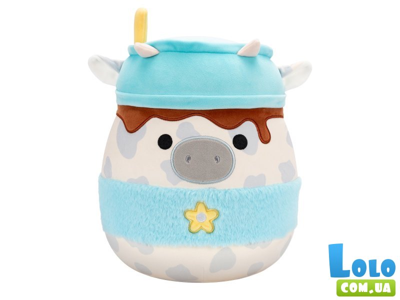 Мягкая игрушка Серая коровка, Squishmallows, 30 см