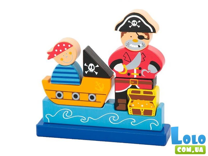 Магнитный пазл Пират, Viga Toys, 10 эл.