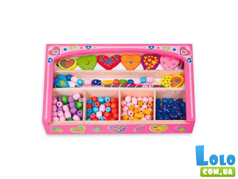 Набор для создания украшений Ожерелье из сердечек, Viga Toys