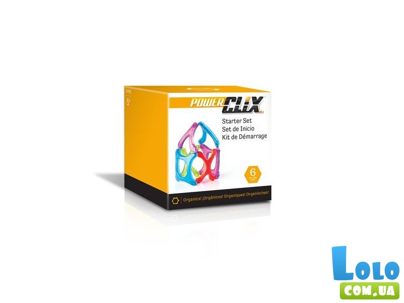 Магнітний конструктор PowerClix Organics, Guidecraft (G9482), 6 дет.