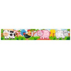 Деревянный пазл Ферма 4 в 1, Viga Toys, 48 эл.