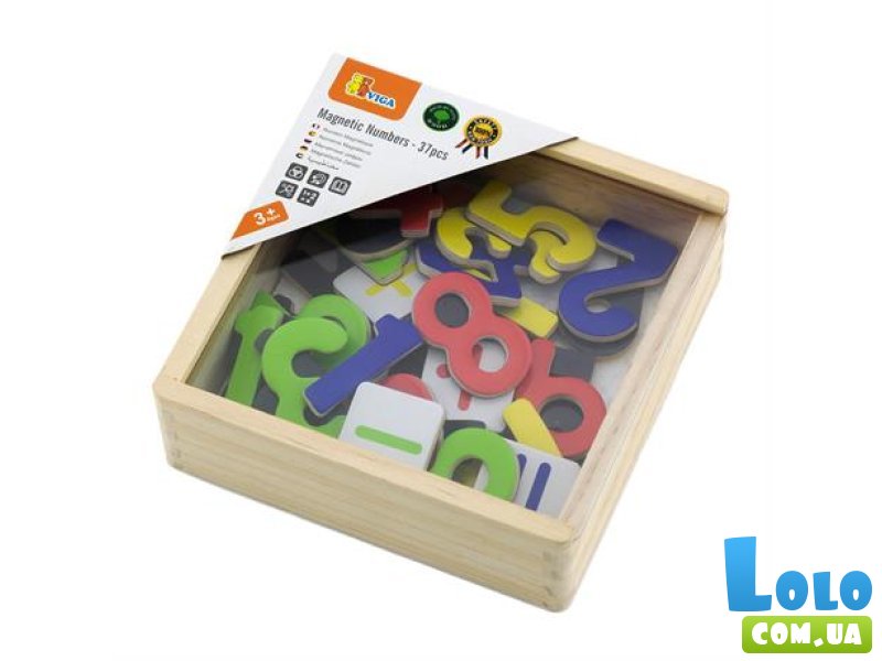 Набор магнитных цифр и знаков, Viga Toys