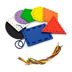 Деревянная шнуровка Геометрические фигуры, Viga Toys