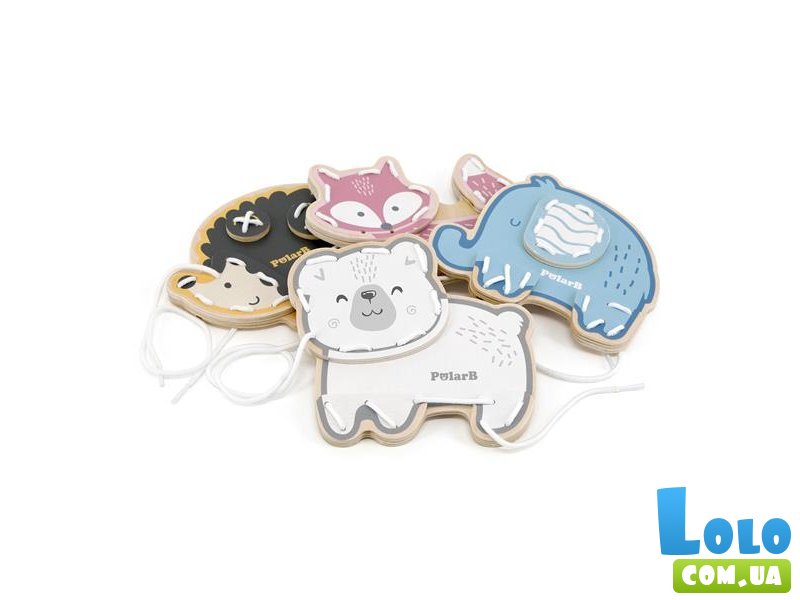 Деревянная шнуровка Зверята, PolarB