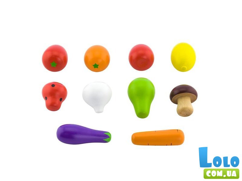 Набор деревянных овощей и фруктов, Viga Toys