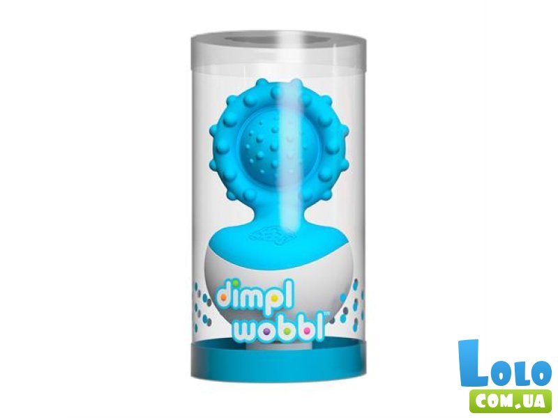 Прорезыватель-неваляшка Dimpl wobl, Fat Brain Toys (голубой)
