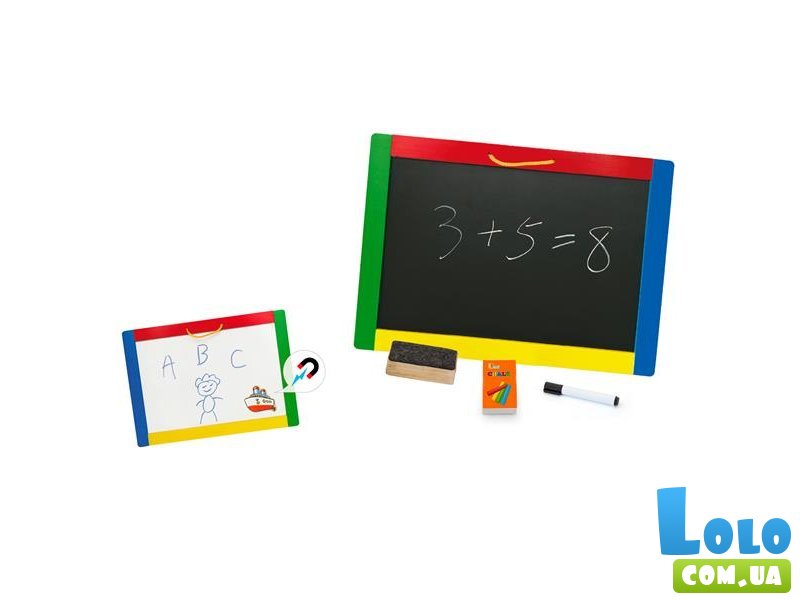 Двухсторонняя магнитно-маркерная доска, Viga Toys