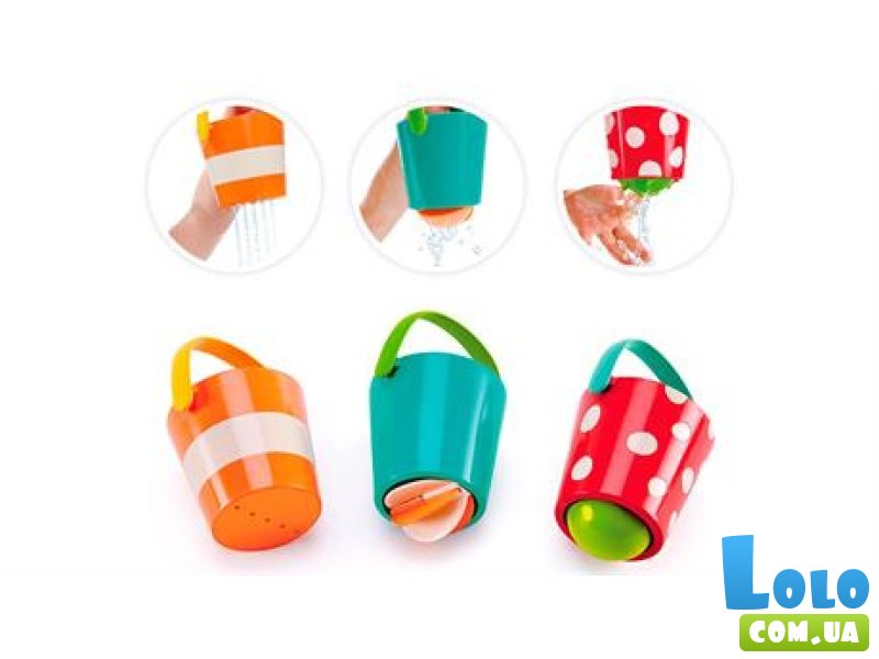 Набор игрушек для ванной Счастливые ведерки, Hape
