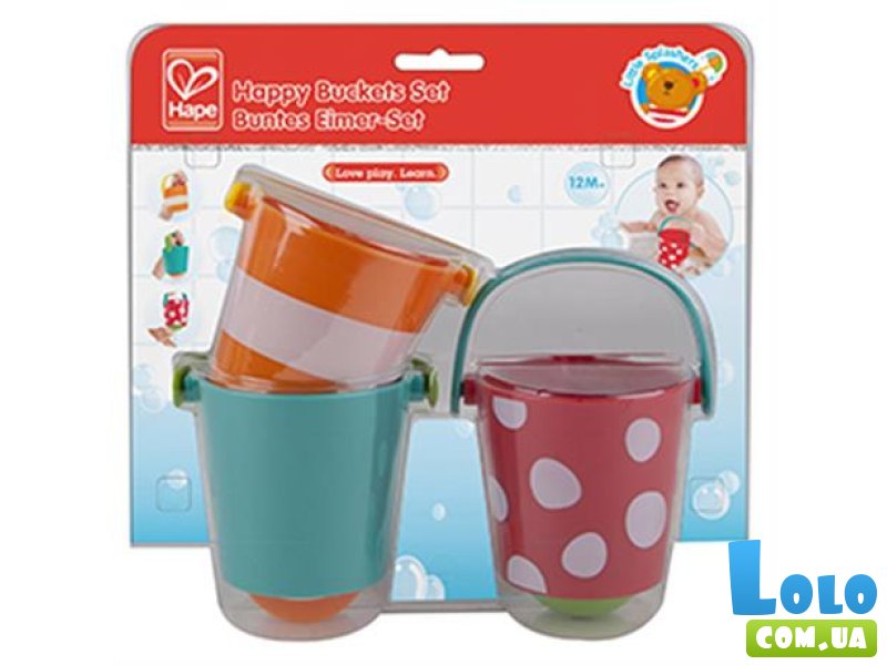Набор игрушек для ванной Счастливые ведерки, Hape