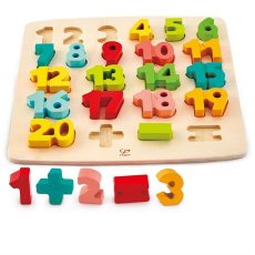 Деревянный пазл-вкладыш Цифры, Hape
