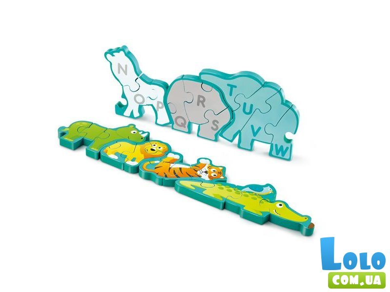 Деревянный пазл-алфавит Парад зверей, Hape, 26 эл.