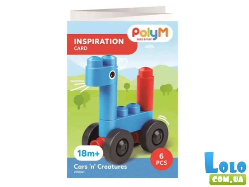 Конструктор Машинки и зверушки, PolyM (760001), 6 дет.