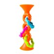 Прорезыватель-погремушка на присосках pipSquigz Loops, Fat Brain Toys (оранжевый)