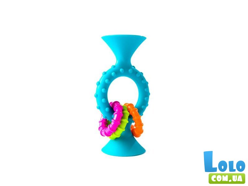 Прорезыватель-погремушка на присосках pipSquigz Loops, Fat Brain Toys