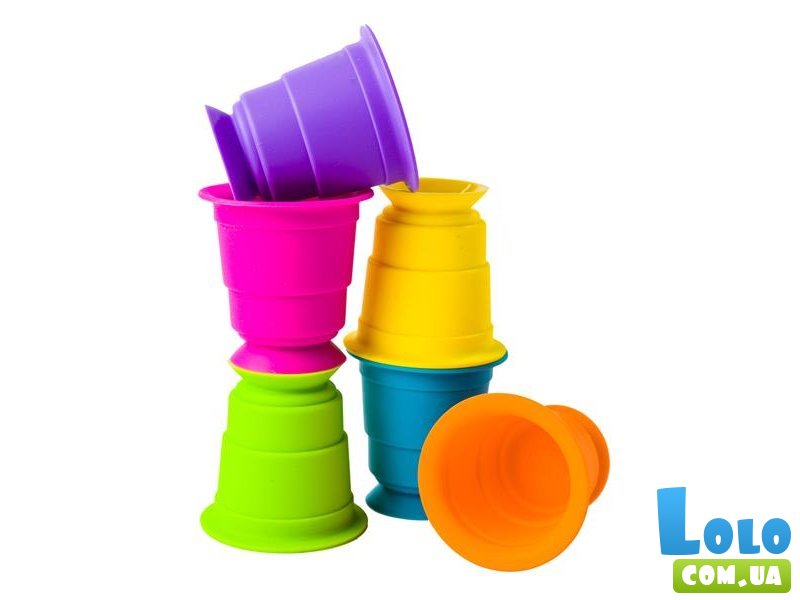 Развивающая игрушка Suction Kupz Мягкие чашки, Fat Brain Toys