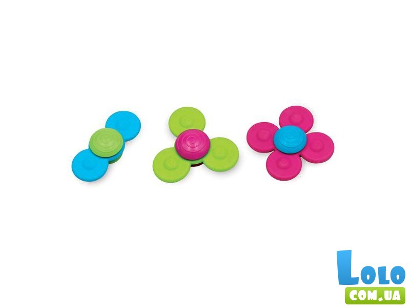 Набор прорезывателей-спинеров с присосками Whirly Squigz, Fat Brain Toys