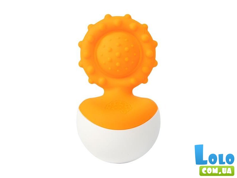 Прорезыватель-неваляшка Dimpl wobl, Fat Brain Toys (оранжевый)