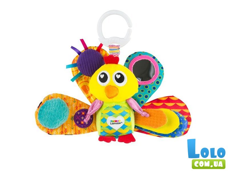 Мягкая игрушка-подвеска с пищалкой Павлин, Lamaze