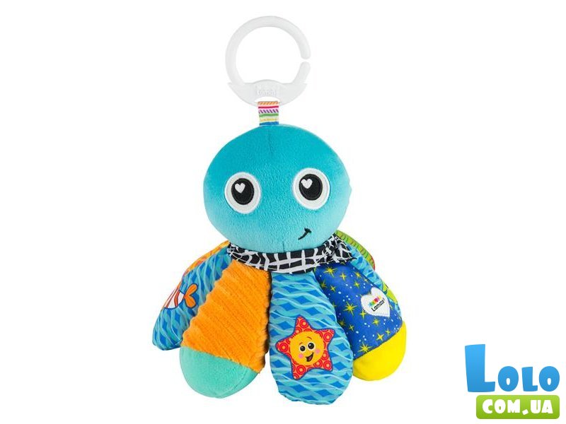 Мягкая игрушка-подвеска Осьминог с пискавкой и зеркальцем, Lamaze