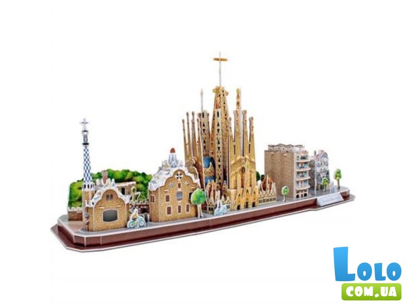 3D пазл City Line Барселона, CubicFun, 186 эл.