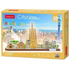 3D пазл City Line Барселона, CubicFun, 186 эл.