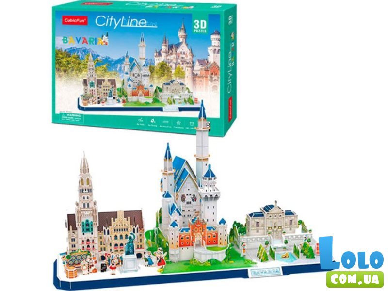 3D пазл City Line Бавария, CubicFun, 178 эл.