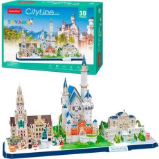 3D пазл City Line Бавария, CubicFun, 178 эл.