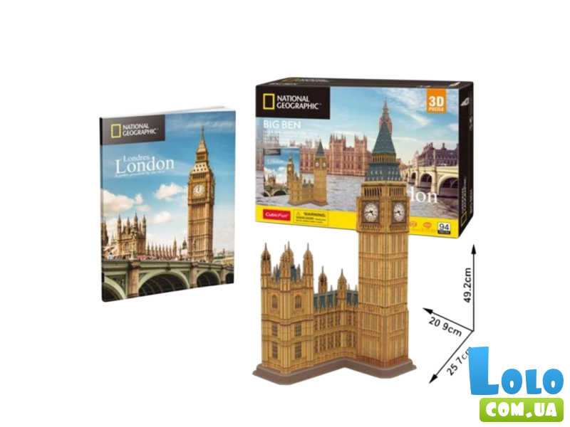 3D пазл National Geographic Биг-Бен, CubicFun, 94 эл.