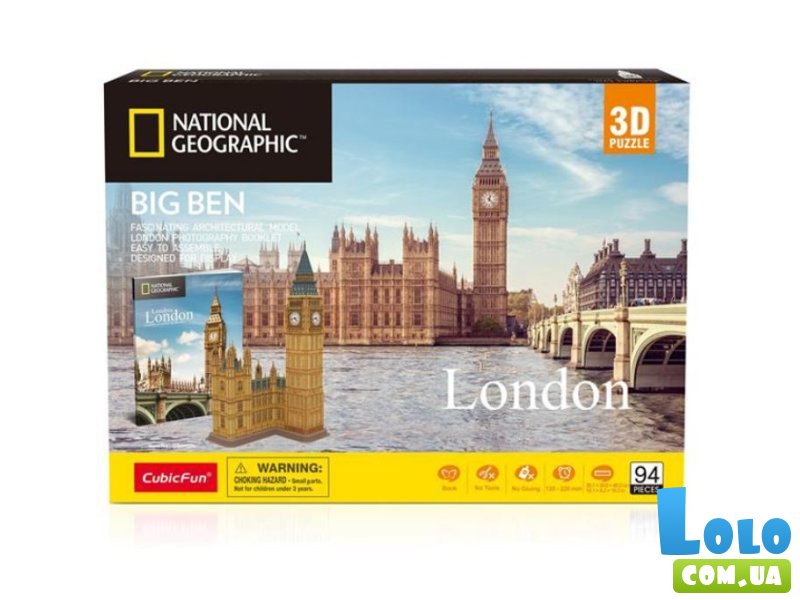 3D пазл National Geographic Биг-Бен, CubicFun, 94 эл.